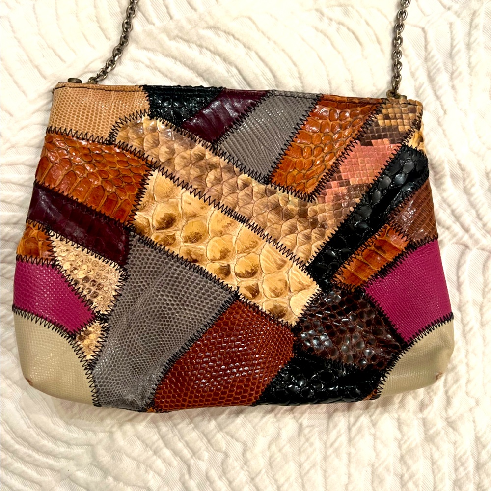 Vintage Caprice genuine snakeskin bag. About 9'x7" Great Condition!